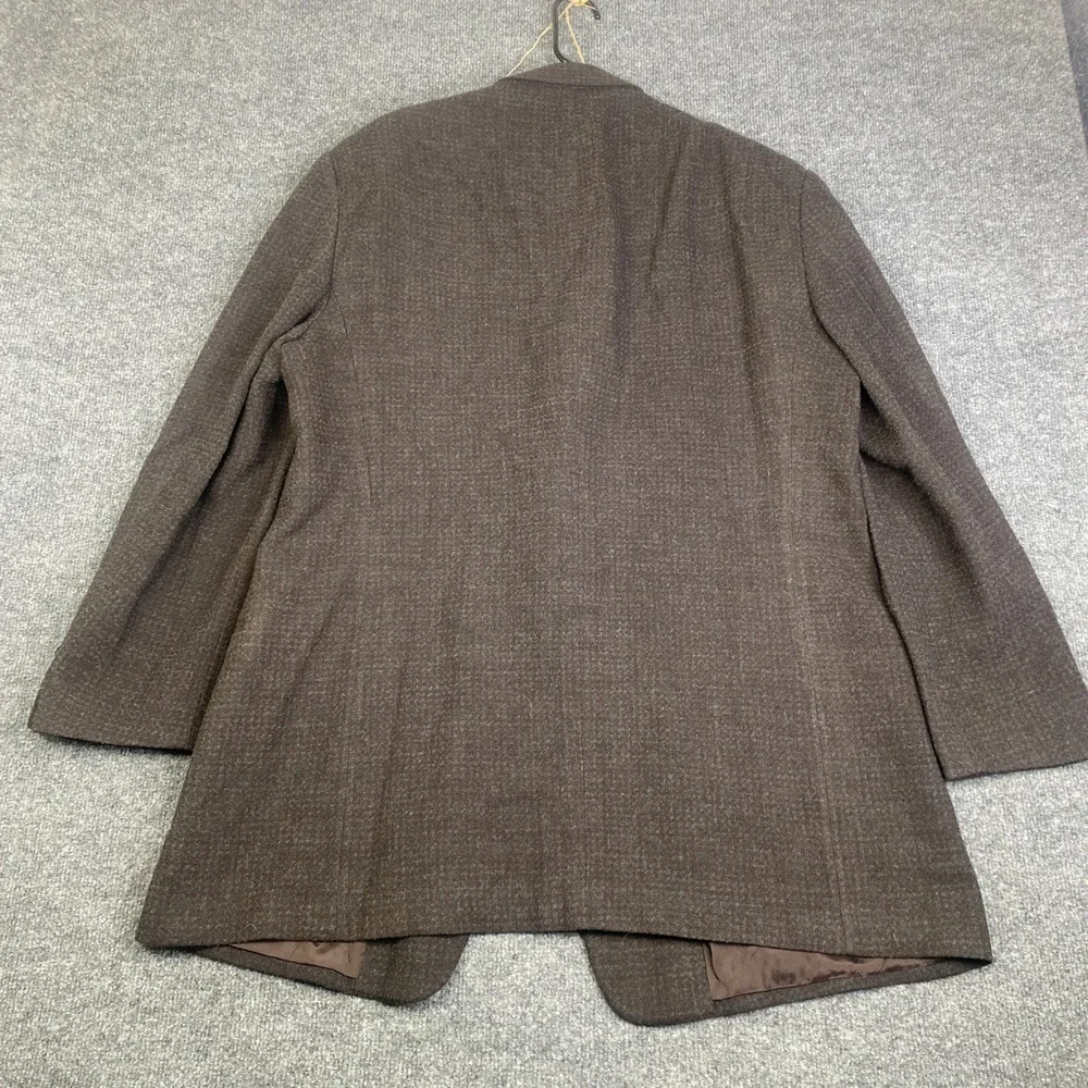 Armani Collezioni Mens Brown Wool Blend 3 Button Blazer Jacket Italy Size 46